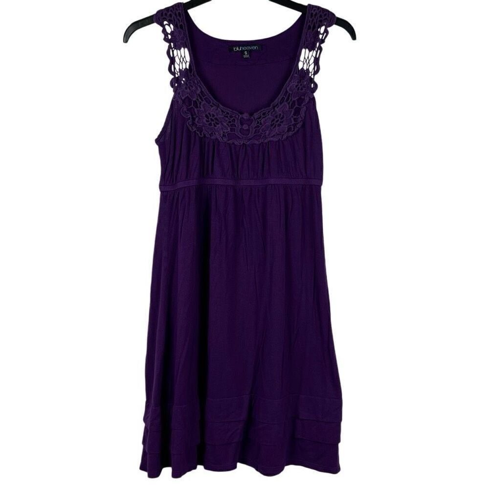 Bluheaven Purple Lace Tank Sundress Small